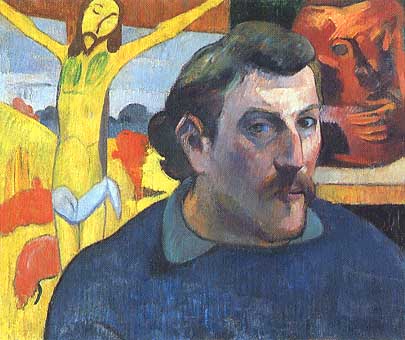 Photo:  Paul Gauguin, Autoportrait au Christ jaune, 1889